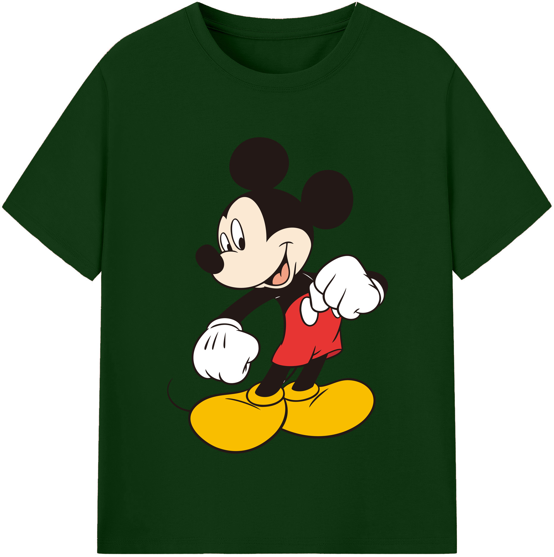 （画像用） ミッキーマウス Mickey Mouse 綿100％半袖Tシャツ（フロントプリント）
